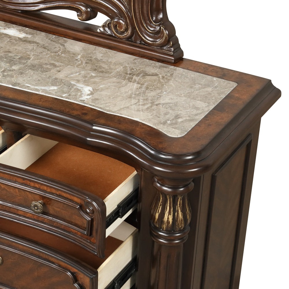 Bella Notte Chest Base- Mahogany Brown