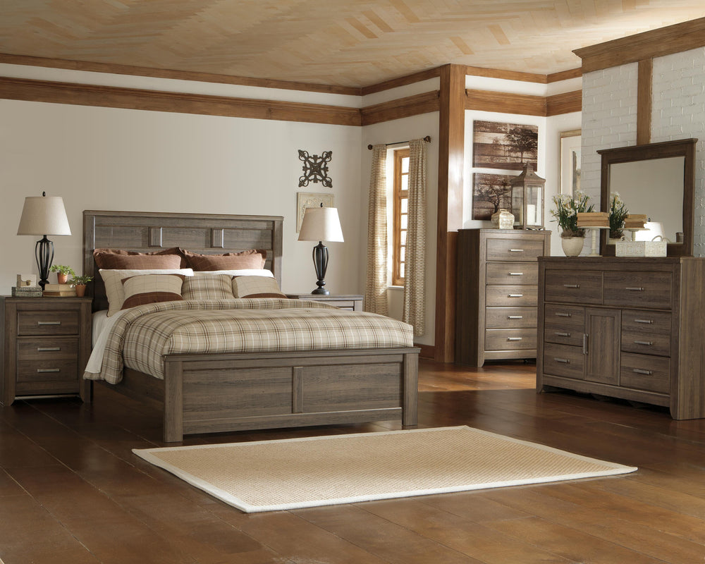 Juararo Queen Panel Bed - Dark Brown (3)