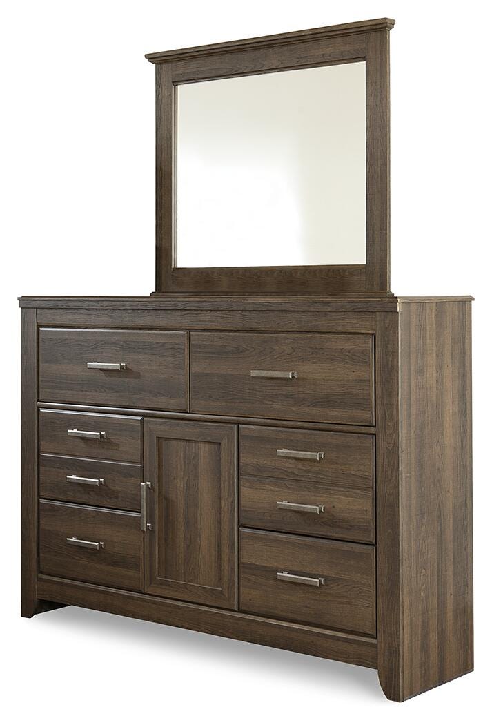 Juararo Dresser and Mirror - Dark Brown (1)