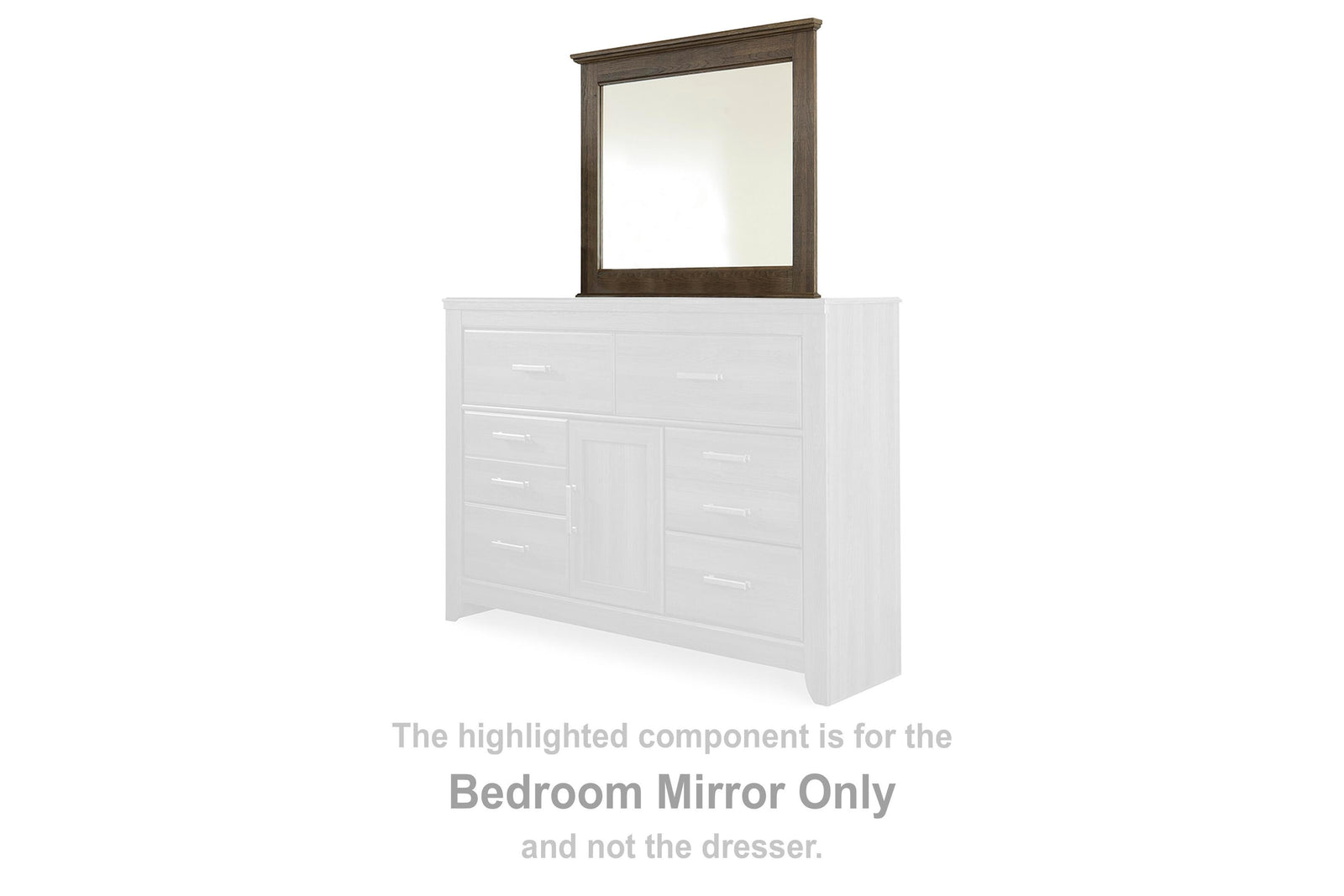 Juararo Bedroom Mirror - Dark Brown (2)