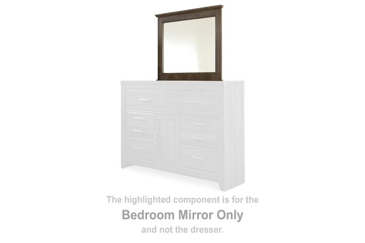 Juararo Bedroom Mirror - Dark Brown (2)