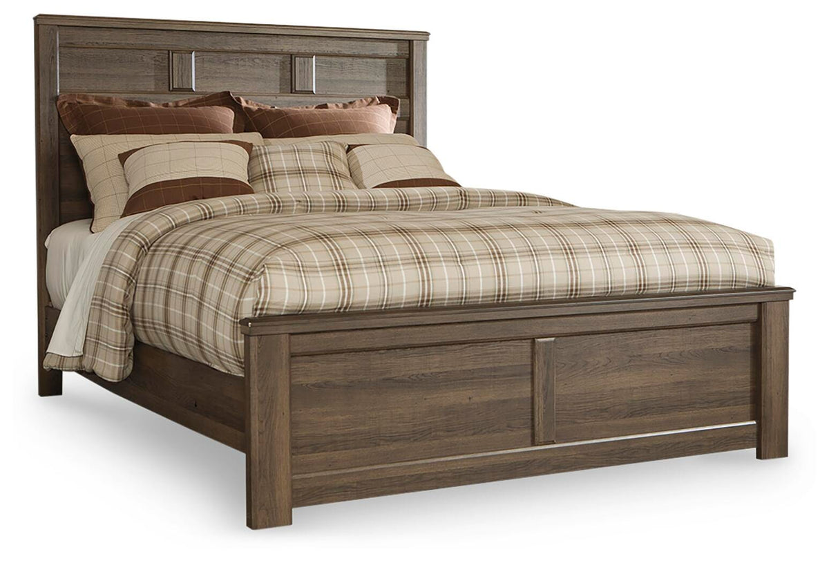 Juararo Queen Panel Bed - Dark Brown (1)