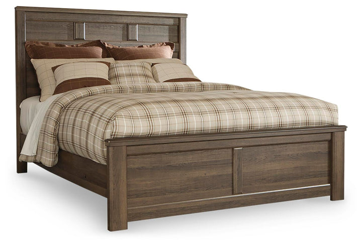 Juararo Queen Panel Bed - Dark Brown (1)