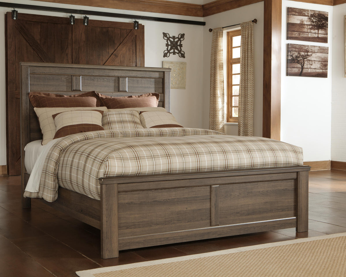 Juararo Queen Panel Bed - Dark Brown (2)