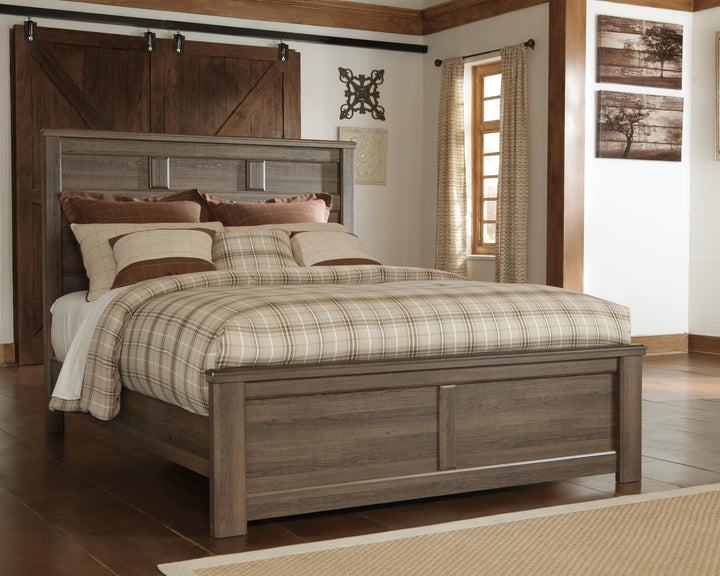 Juararo Queen Panel Bed, Dresser, Mirror and Nightstand - Dark Brown (9)