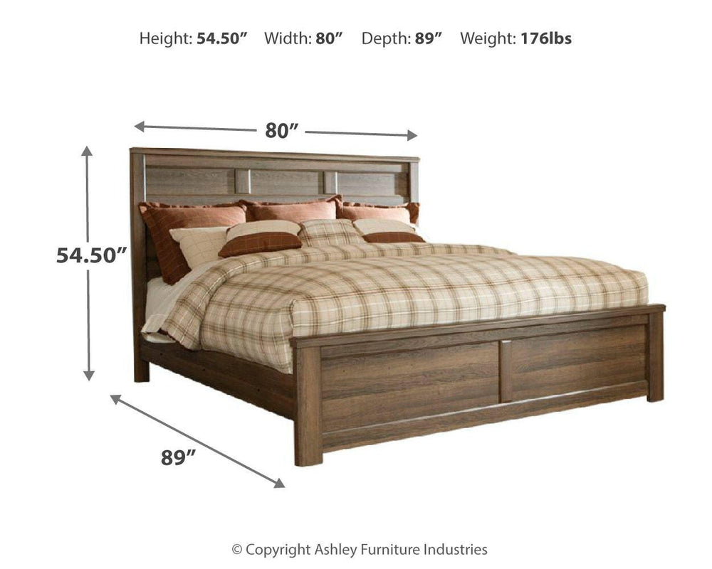 Juararo King Panel Bed - Dark Brown (4)