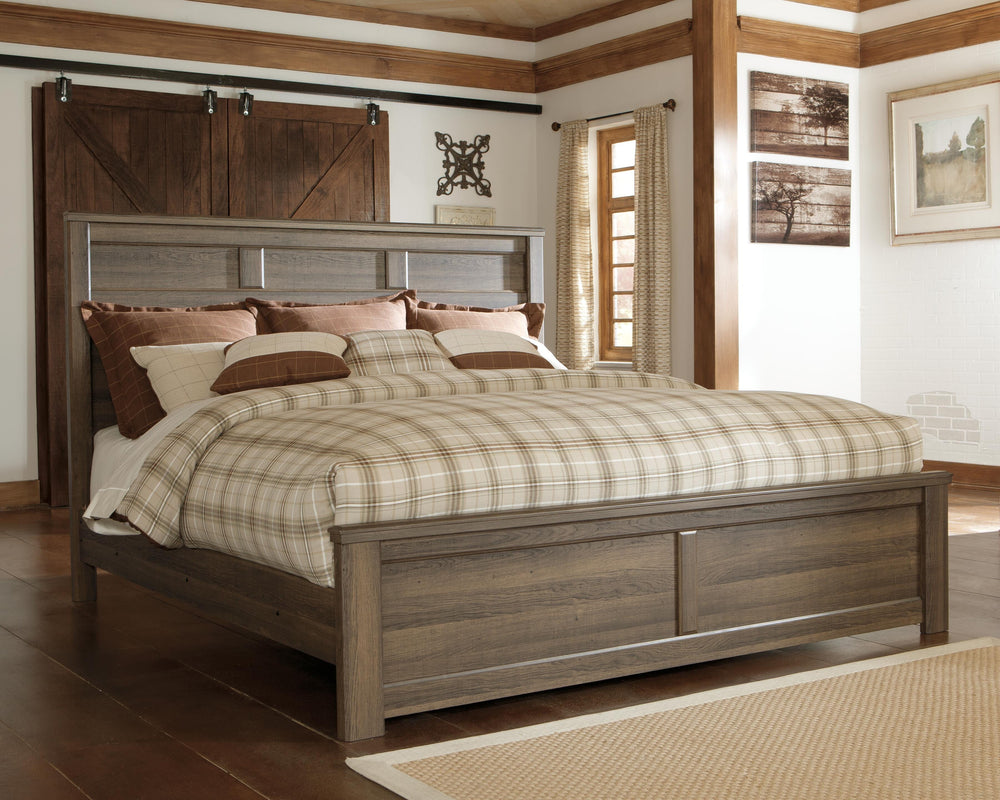 Juararo King Panel Bed - Dark Brown (2)