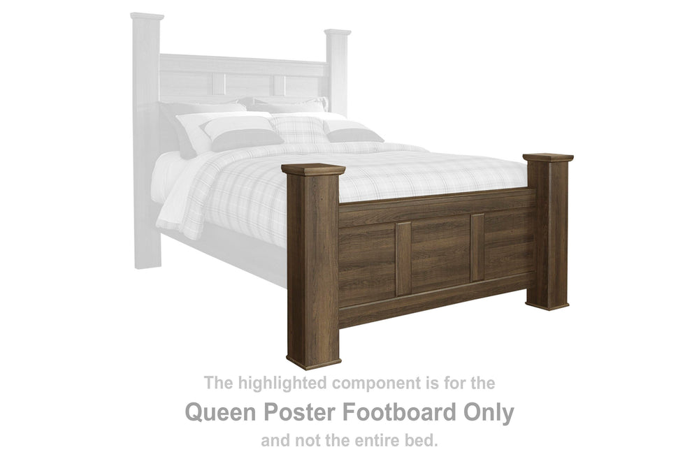 Juararo Queen Poster Bed and Nightstand