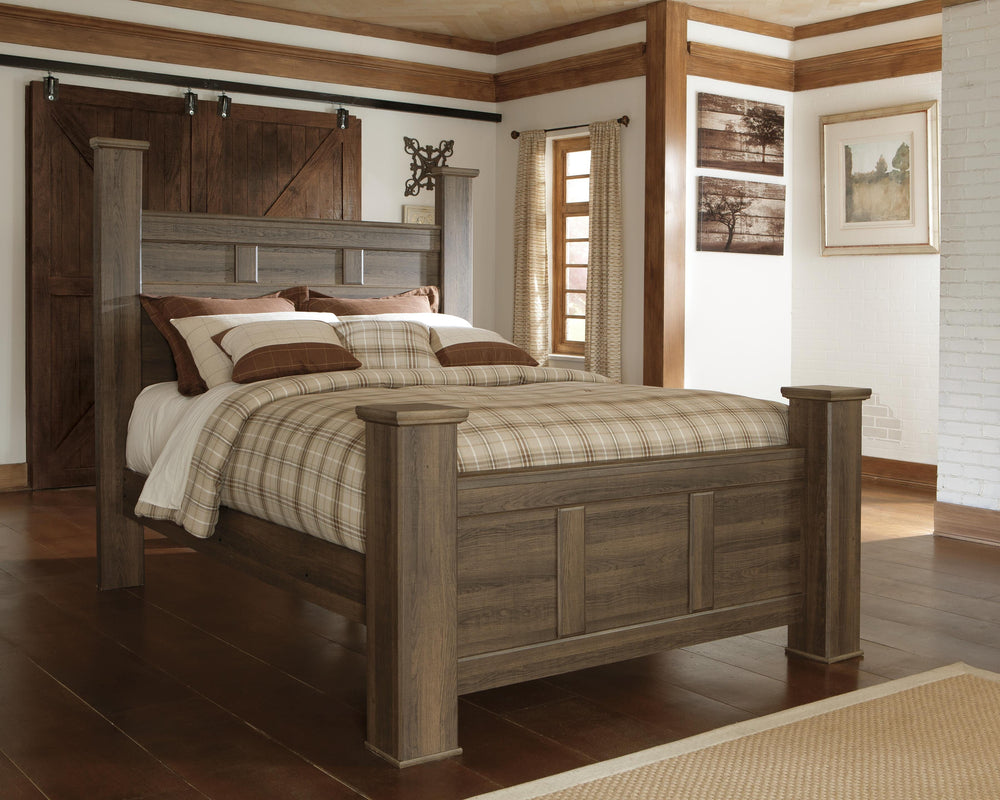 Juararo Queen Poster Bed - Dark Brown (2)