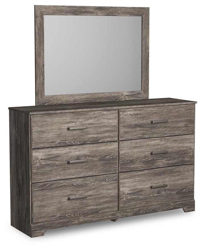 Ralinksi Twin Panel Bed, Dresser and Mirror - Gray (2)