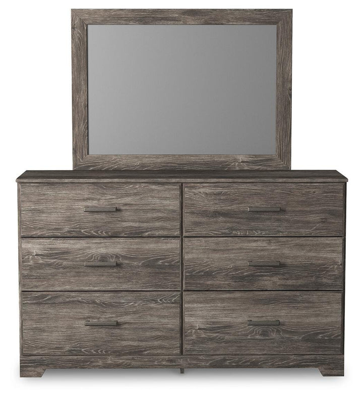 Ralinksi Twin Panel Bed, Dresser and Mirror - Gray (3)