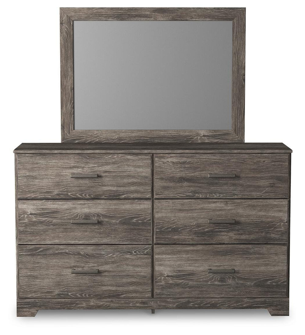 Ralinksi Twin Panel Bed, Dresser and Mirror - Gray (3)