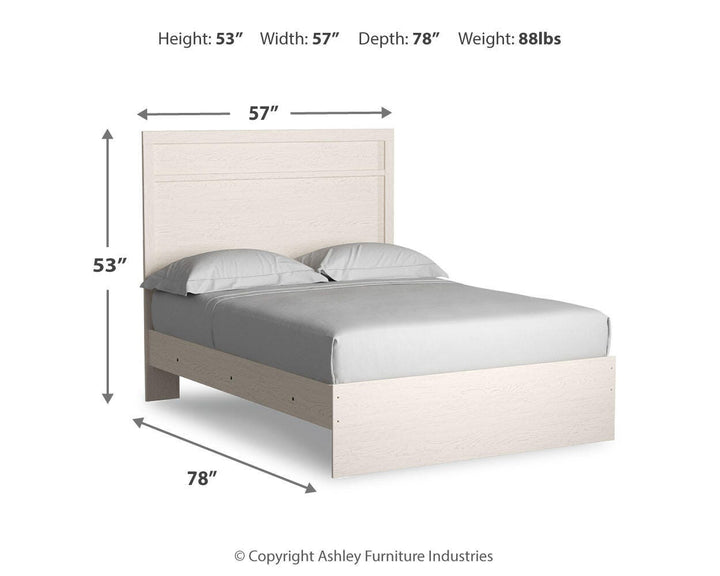 Stelsie Full Panel Bed, Dresser and Mirror - White (5)