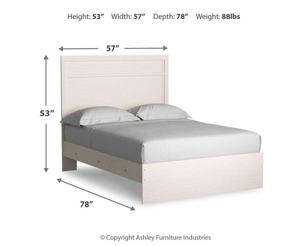 Stelsie Full Panel Bed, Dresser, Mirror and Nightstand - White (14)