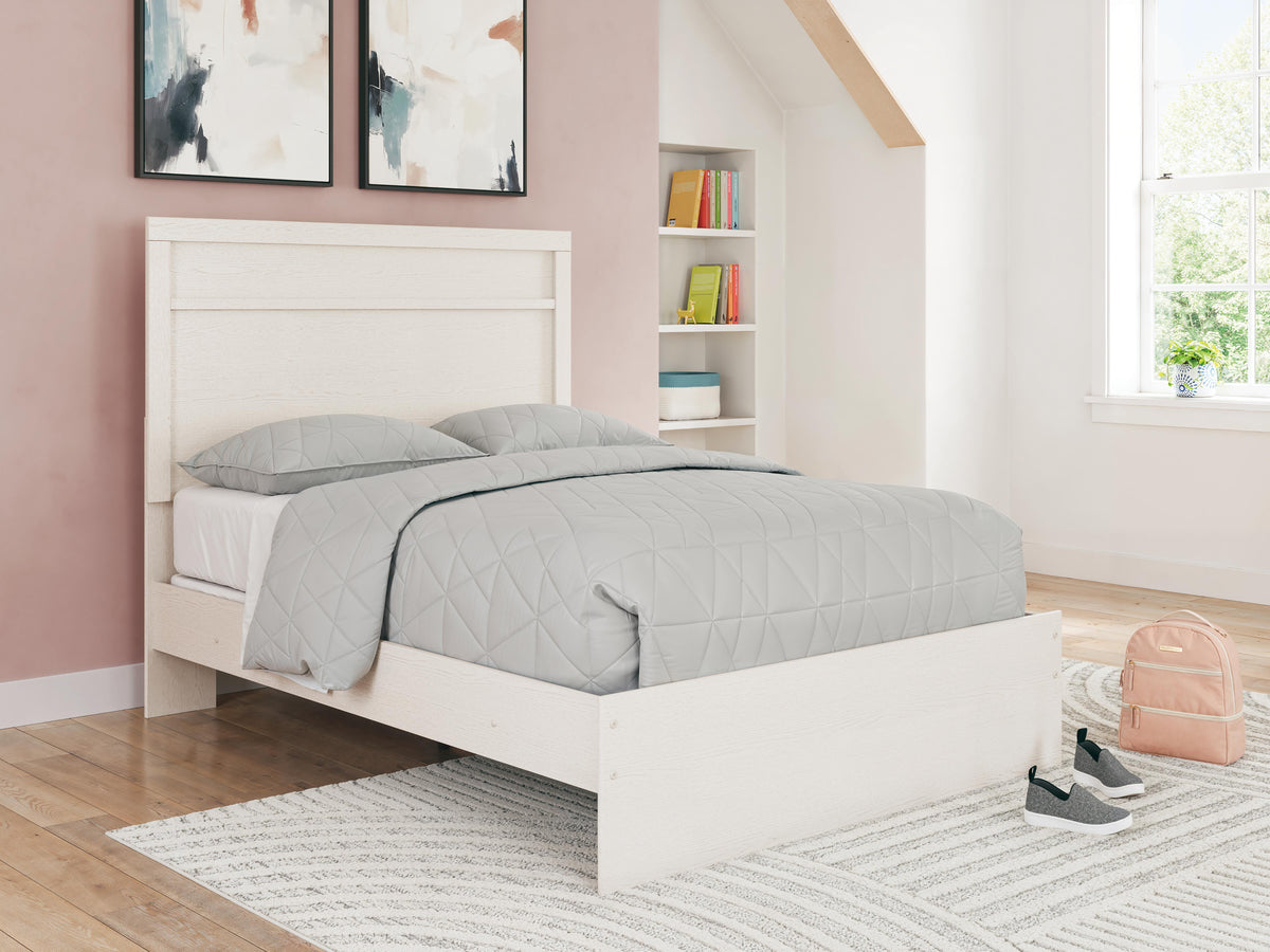 Stelsie Full Panel Bed - White (2)