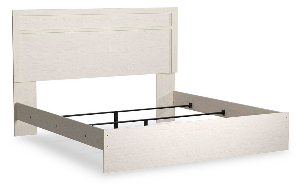 Stelsie King Panel Bed - White (2)