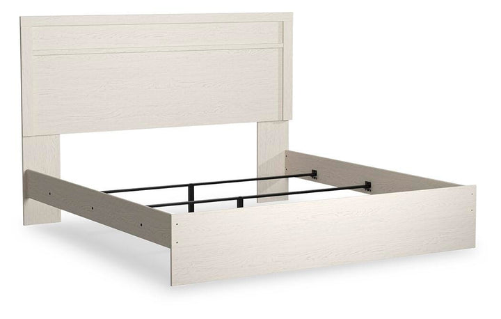 Stelsie King Panel Bed, Chest and Nightstand - White (7)