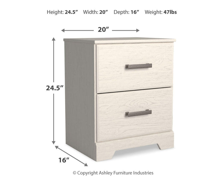 Stelsie Full Panel Bed, Dresser, Mirror and Nightstand - White (15)