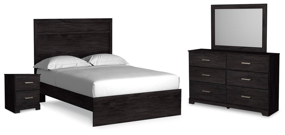 Belachime Full Panel Bed, Dresser, Mirror and Nightstand (1)