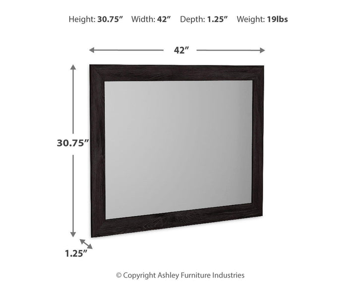 Belachime Bedroom Mirror - Dark Gray (3)