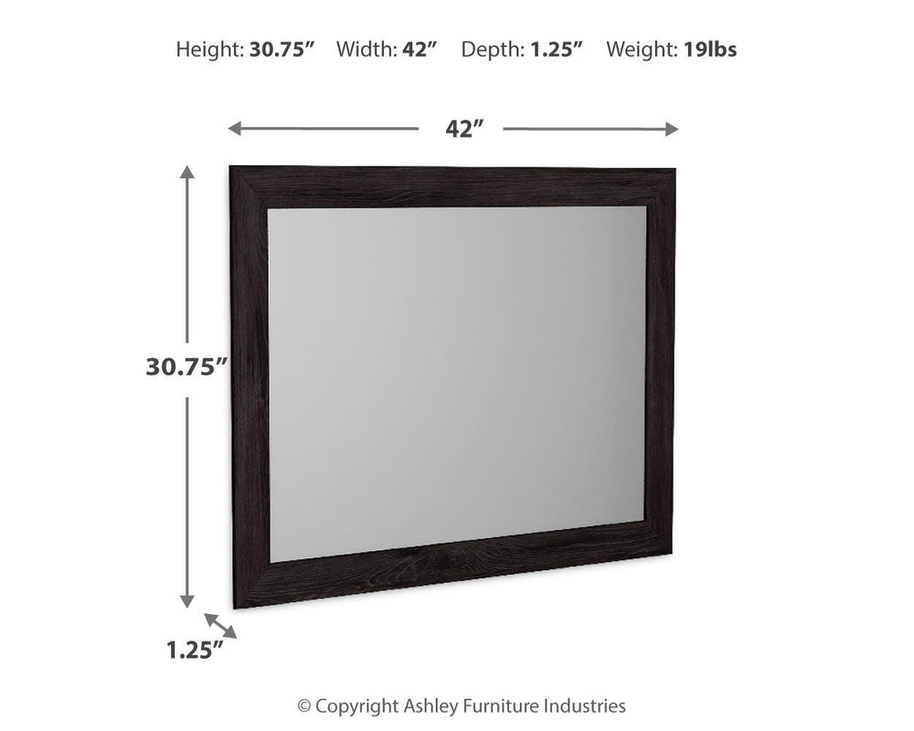 Belachime Bedroom Mirror - Dark Gray (3)
