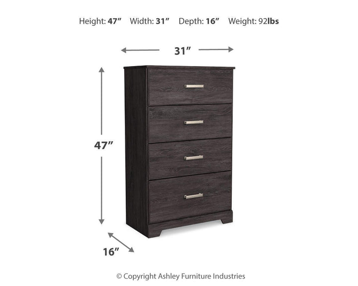 Belachime Chest of Drawers - Dark Gray (6)