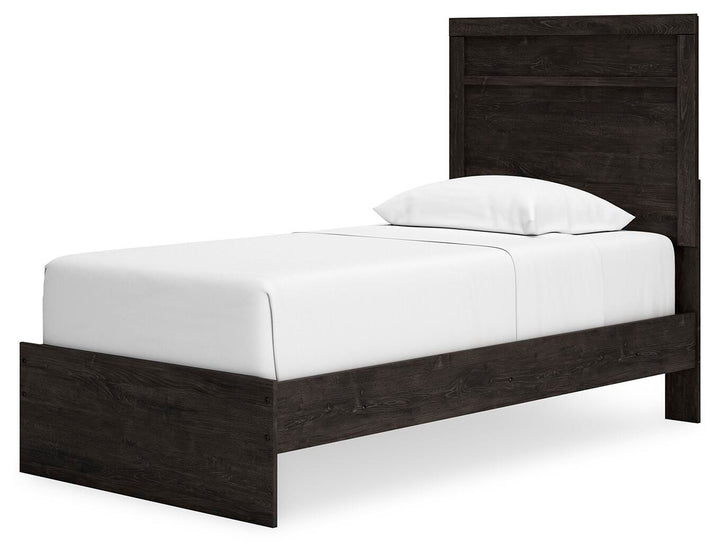 Belachime Twin Panel Bed - Black (4)