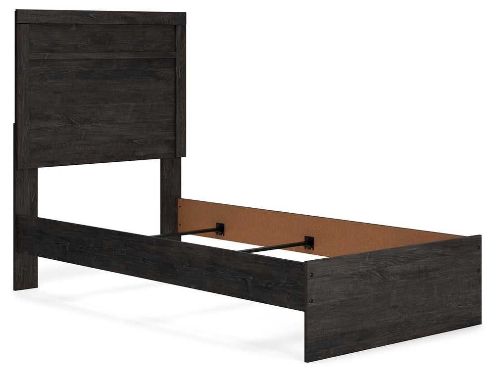 Belachime Twin Panel Bed - Black (3)