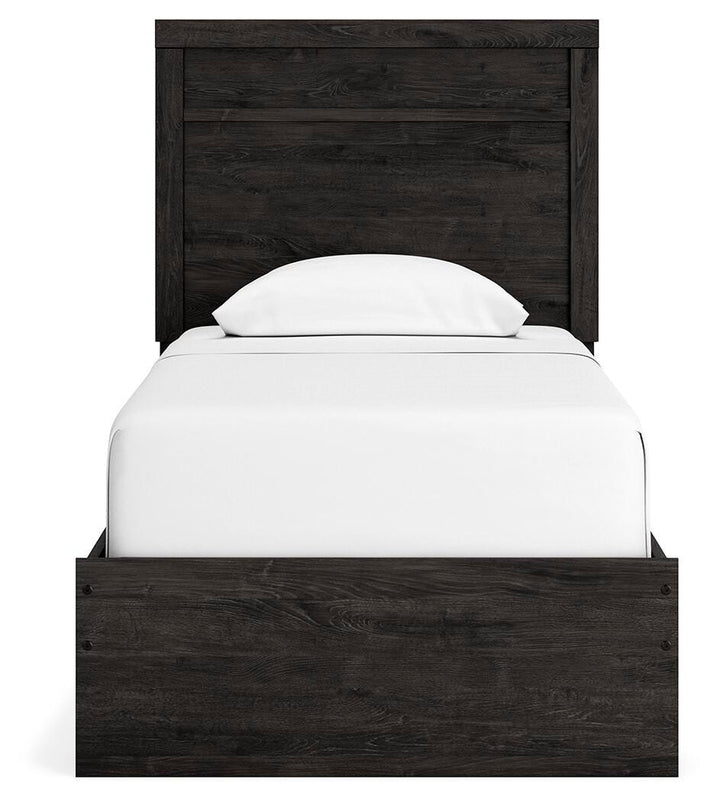 Belachime Twin Panel Bed - Black (5)