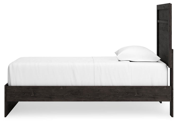 Belachime Twin Panel Bed, Dresser and Mirror - Charcoal (9)