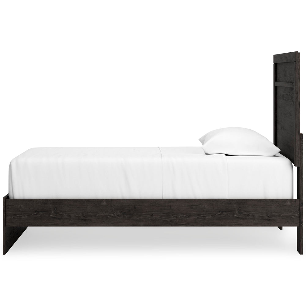 Belachime Twin Panel Bed - Black (7)