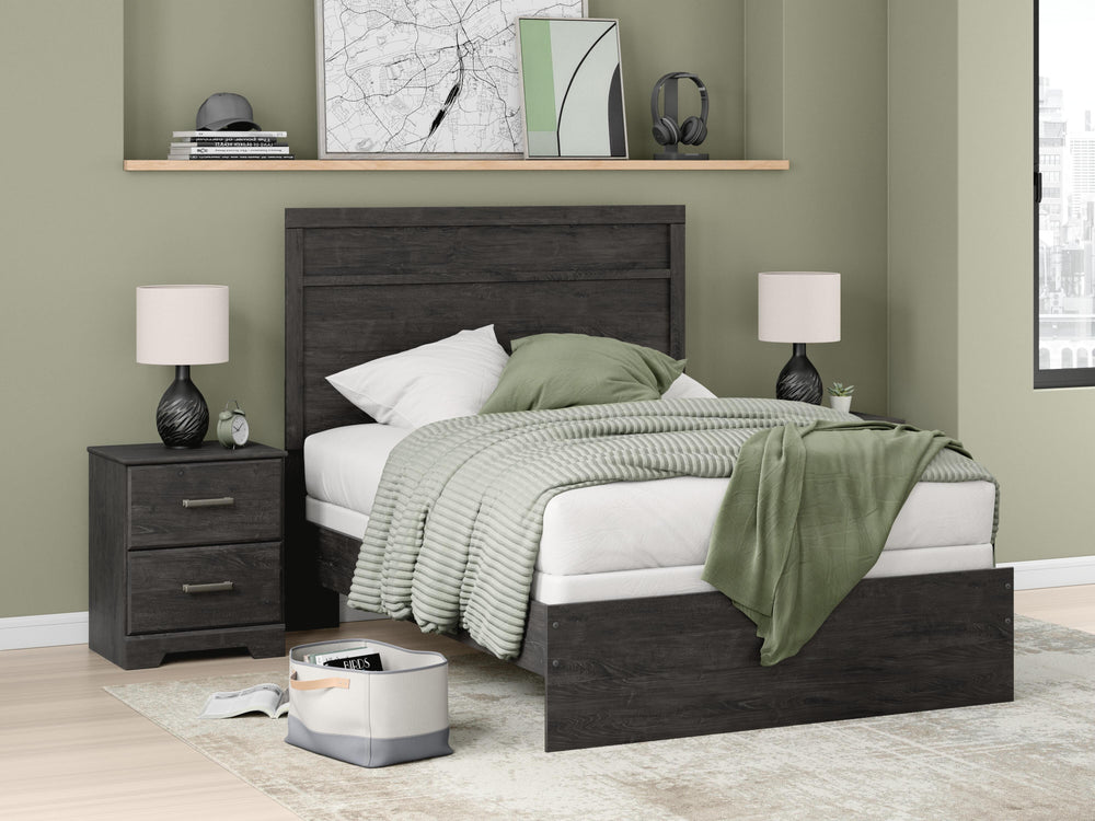 Belachime Full Panel Bed - Charcoal (2)