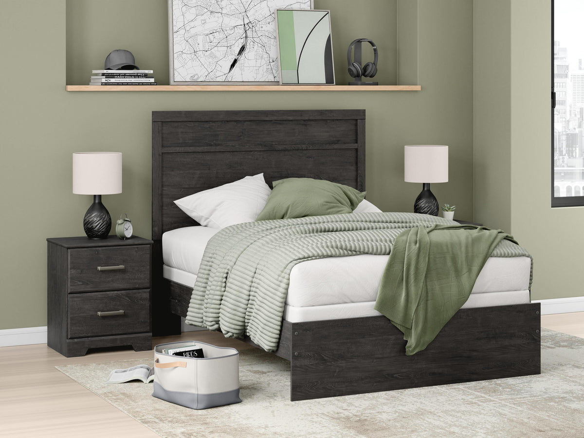 Belachime Full Panel Bed - Charcoal (2)