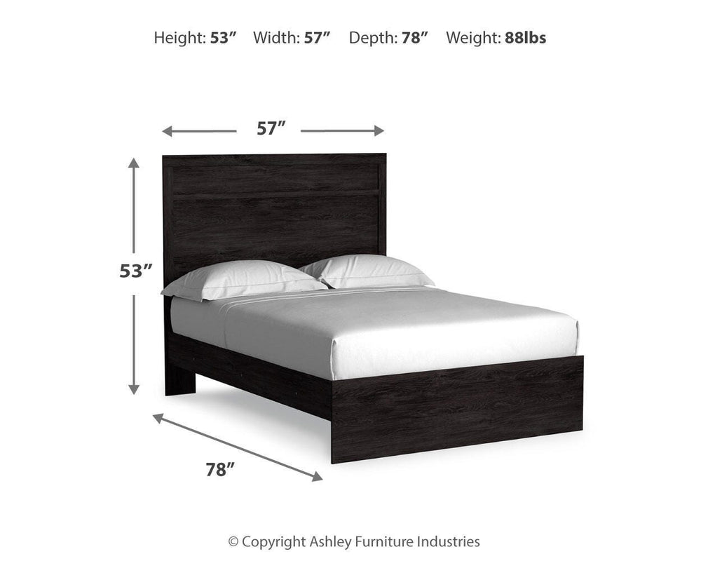 Belachime Full Panel Bed - Charcoal (4)