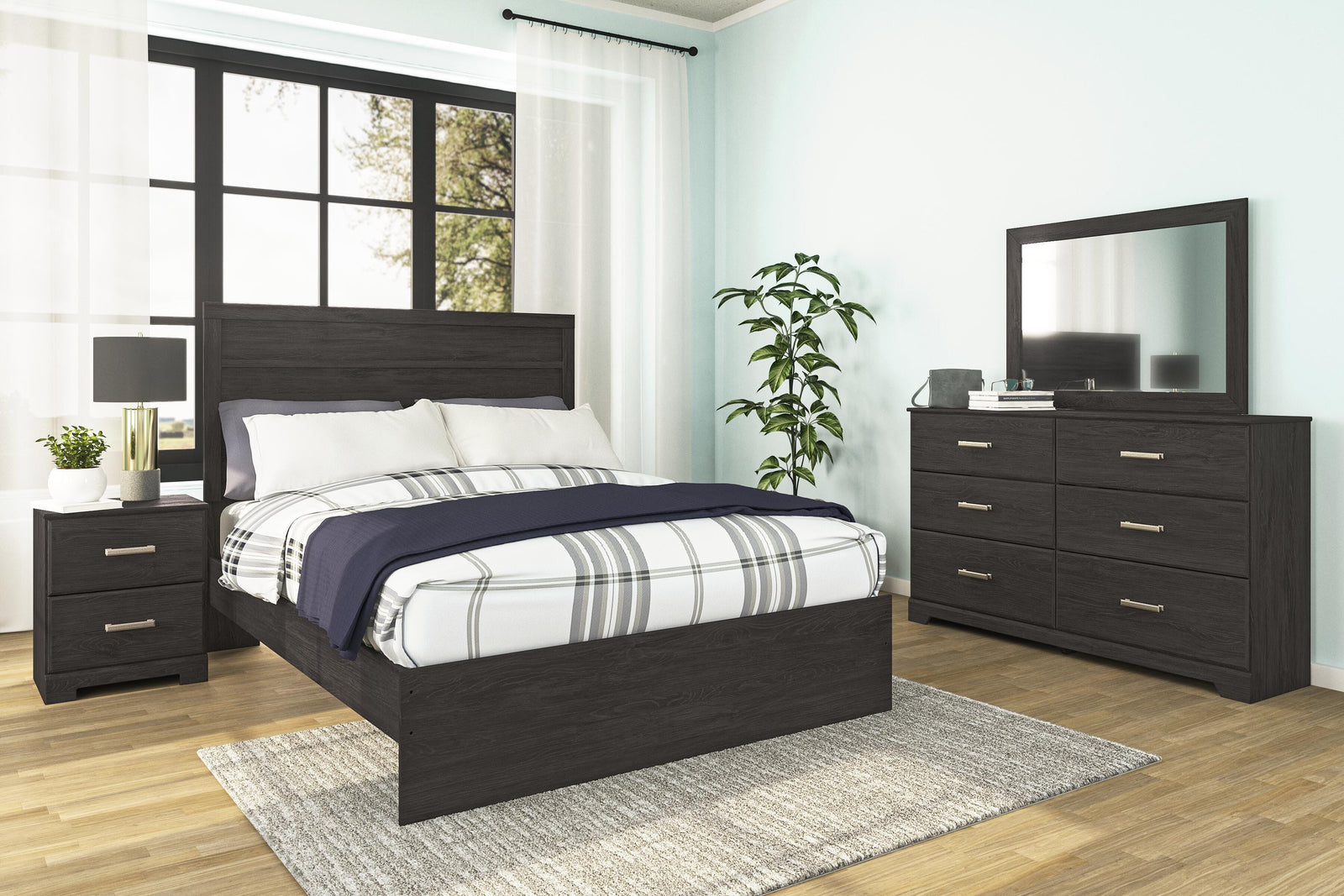 Belachime Nightstand - Dark Gray (1)