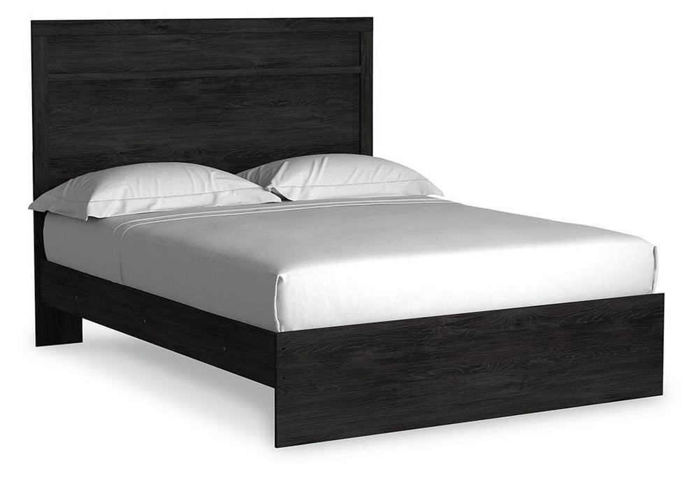 Belachime Queen Panel Bed, Dresser, Mirror, Chest and Nightstand - Charcoal (9)