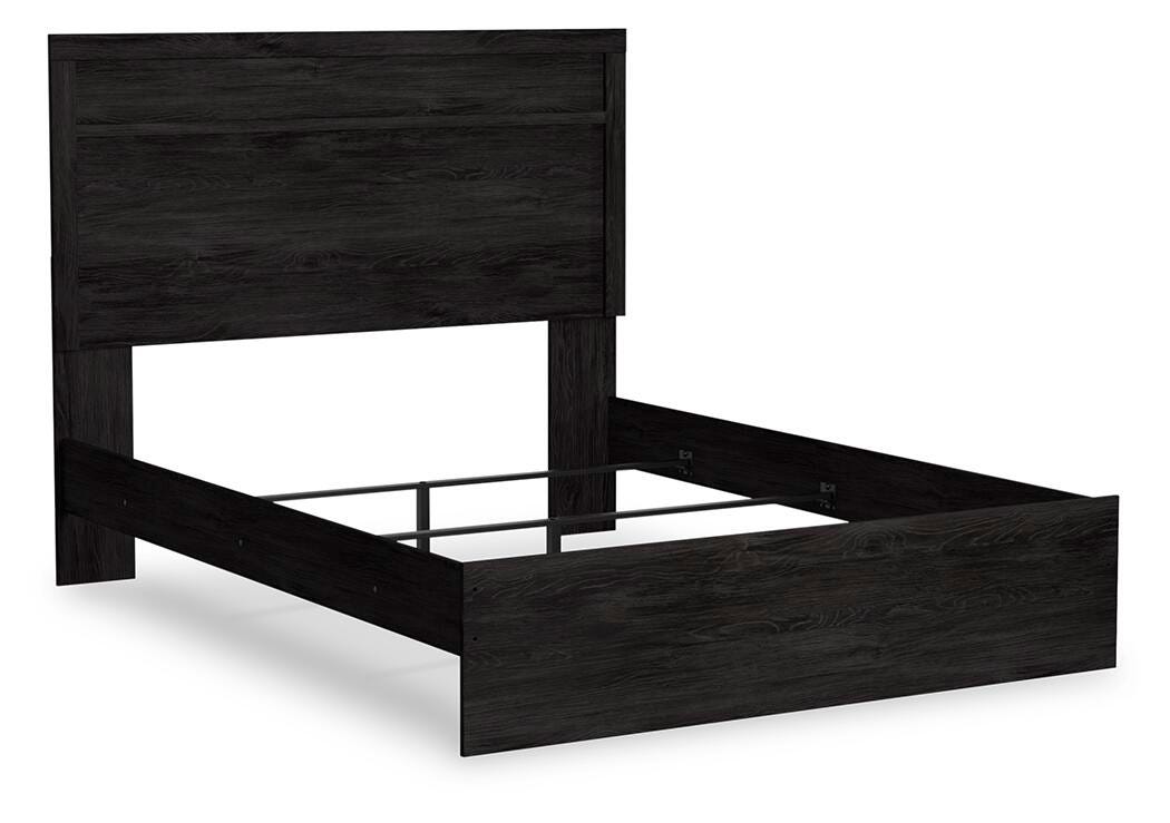 Belachime Queen Panel Bed - Charcoal (2)