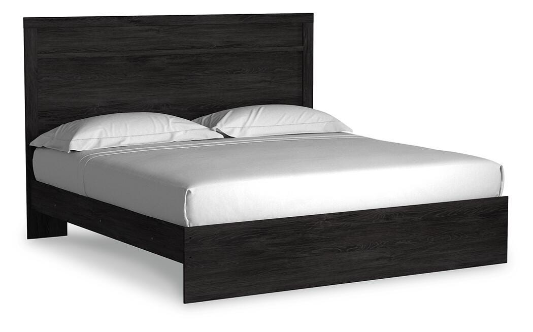 Belachime King Panel Bed - Charcoal (1)