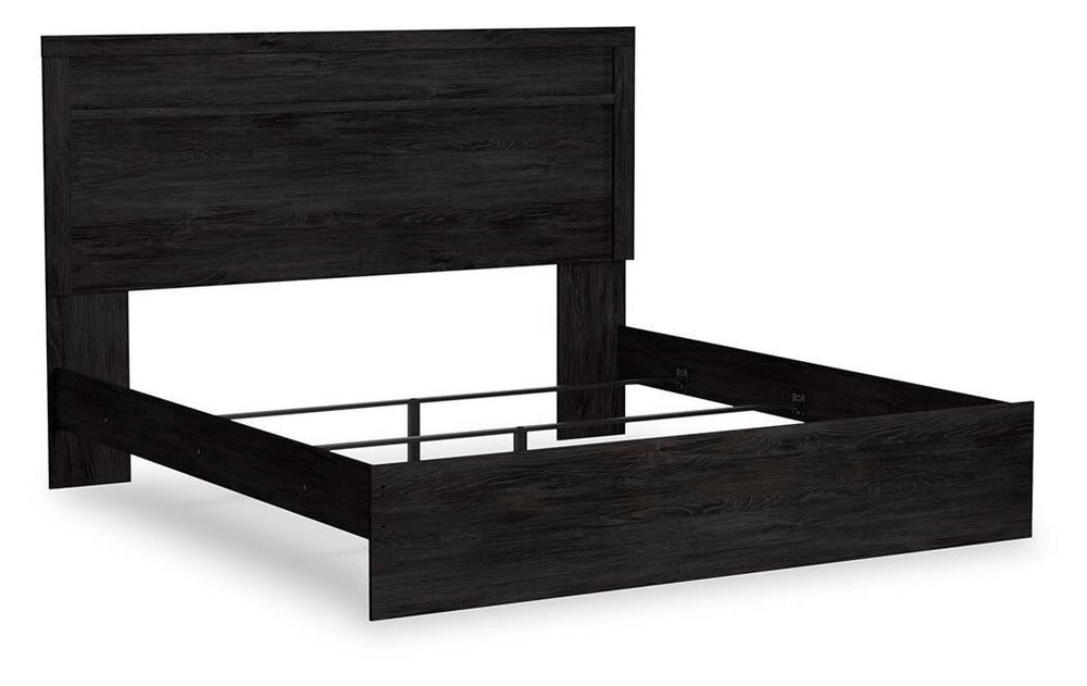 Belachime King Panel Bed, Dresser, Mirror, and Nightstand - Charcoal (7)