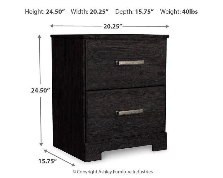 Belachime Nightstand - Dark Gray (3)