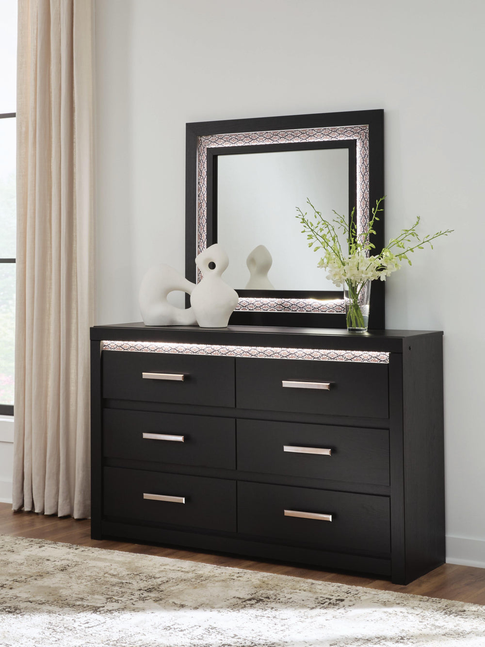 Brizmore Dresser and Mirror - Black (2)