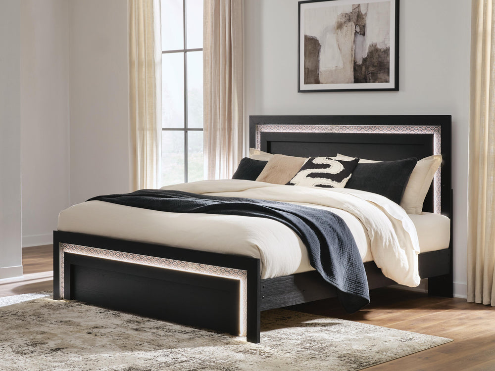 Brizmore King Panel Bed - Black (2)