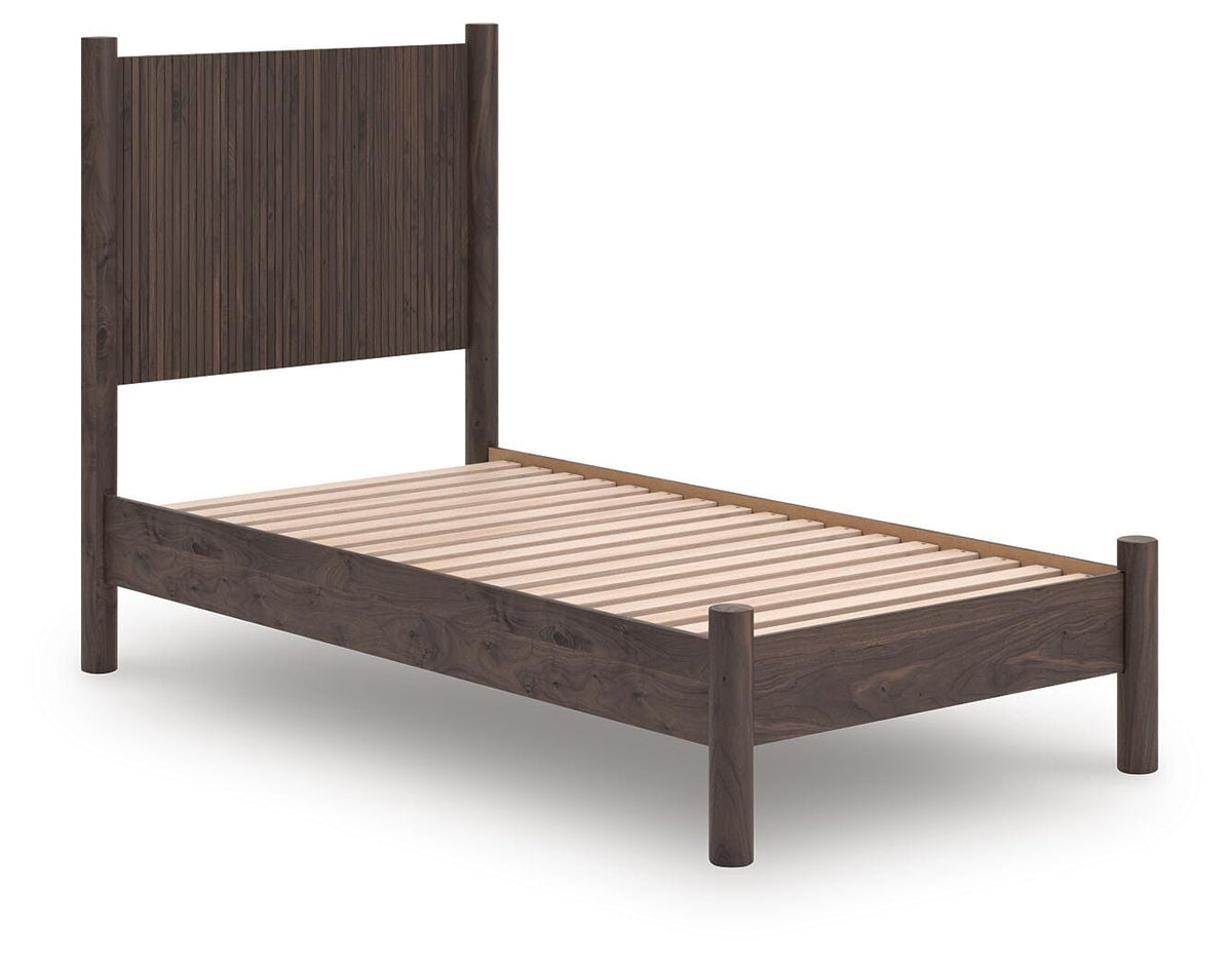 Pamytta Twin Panel Platform Bed - Brown (2)