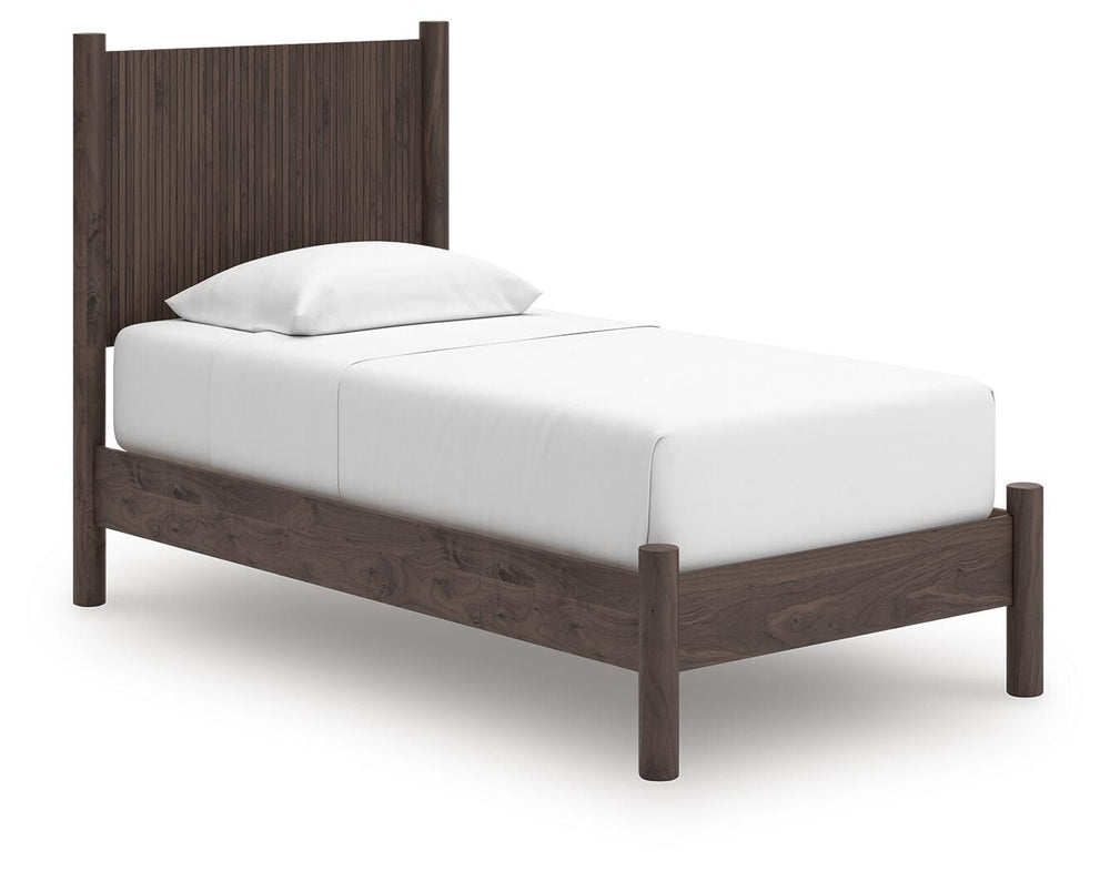 Pamytta Twin Panel Platform Bed - Brown (1)
