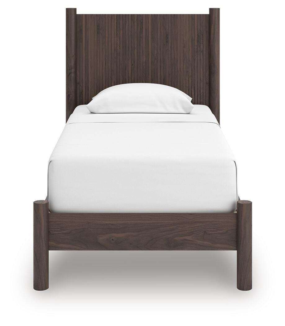Pamytta Twin Panel Platform Bed, Dresser and Mirror (9)