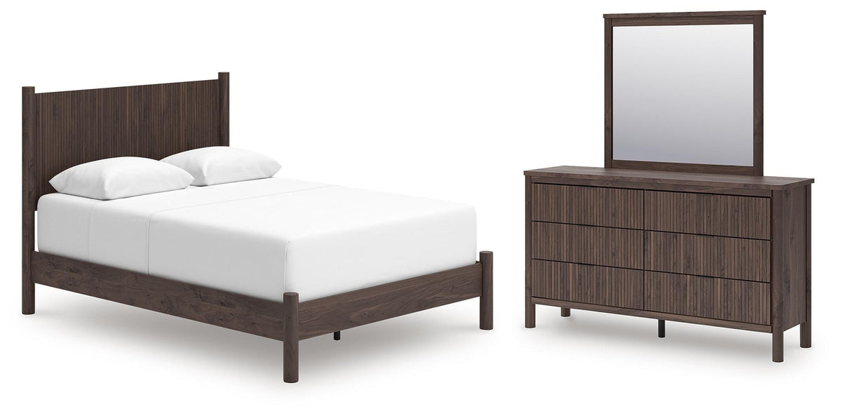 Pamytta Queen Panel Bed, Dresser and Mirror (1)