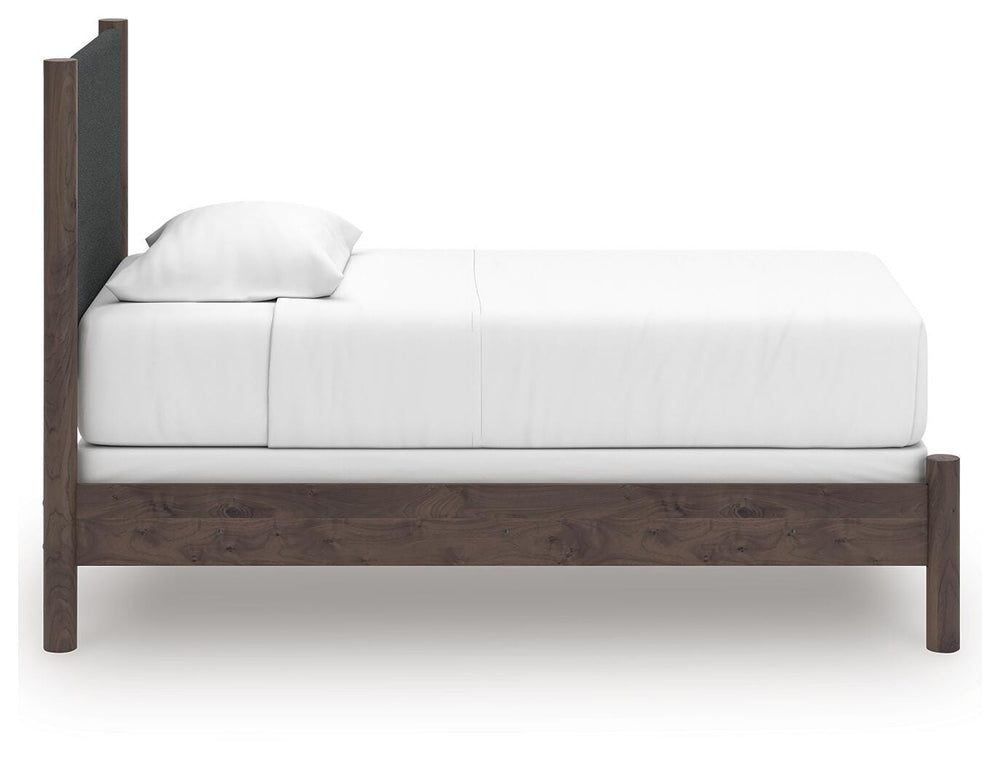 Pamytta Twin Upholstered Panel Bed - Dark Brown (5)