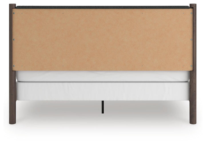 Pamytta King Upholstered Panel Bed - Dark Brown (6)