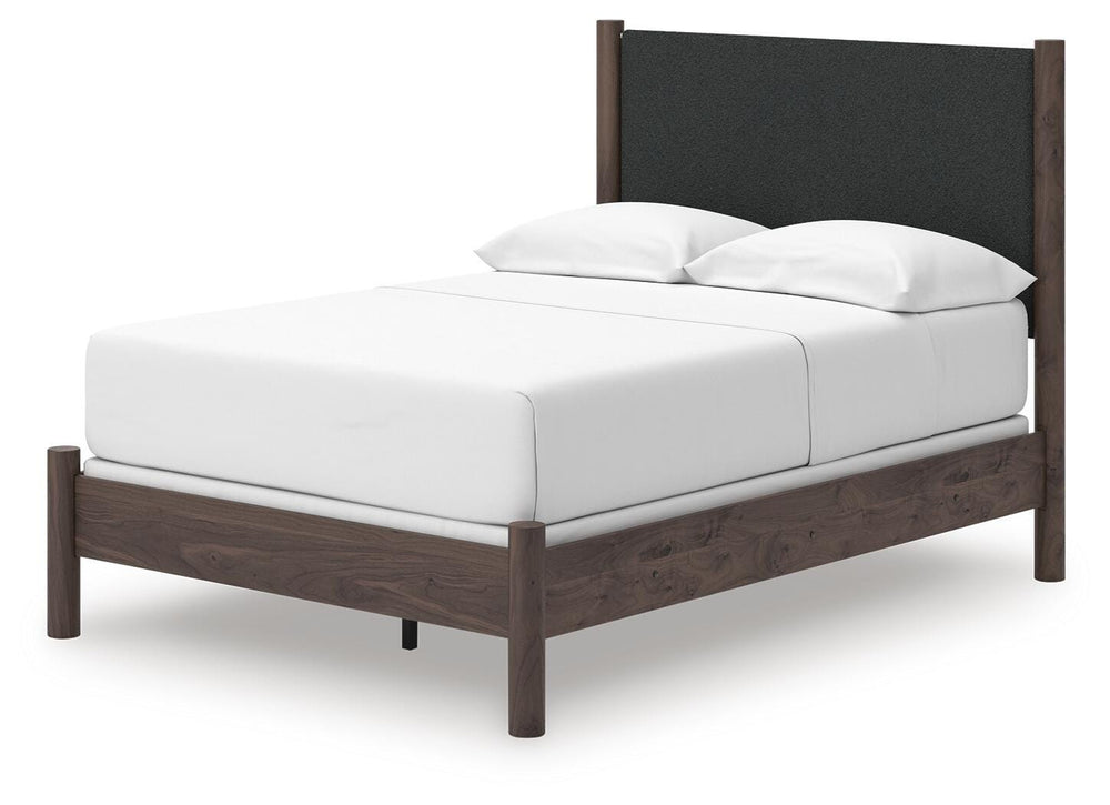 Pamytta Full Upholstered Panel Bed - Dark Brown (4)