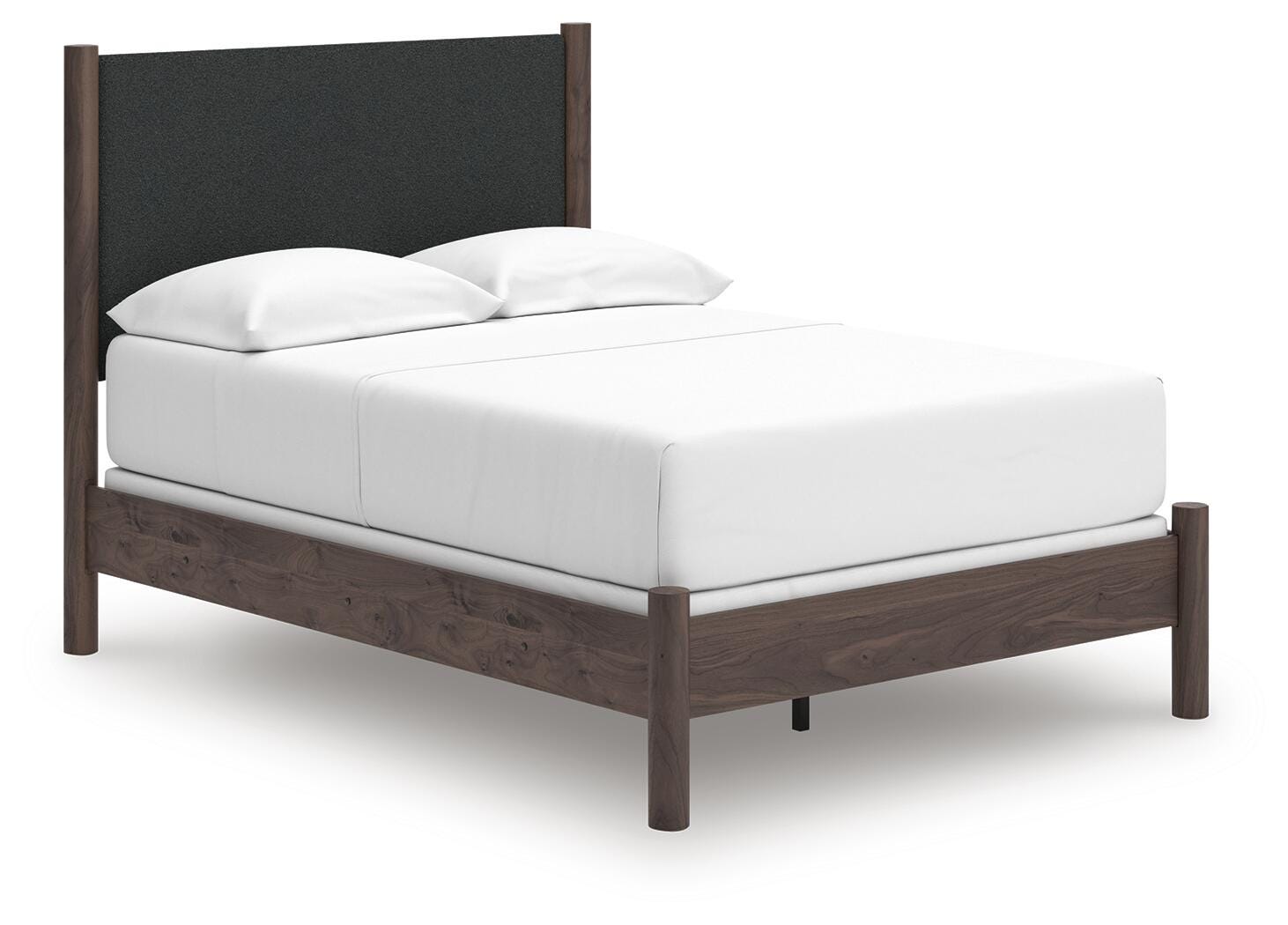 Pamytta Full Upholstered Panel Bed - Dark Brown (1)